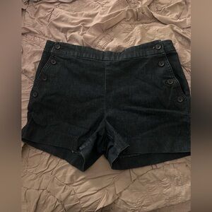 Banana Republic Blue Chambray Shorts with Side Buttons